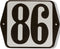 Huisnummer standaard nummer 86