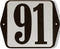 Huisnummer standaard nummer 91