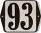 Huisnummer standaard nummer 93