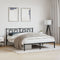 vidaXL - Bedframe - met - hoofdbord - metaal - zwart - 160x200 - cm