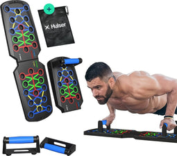 Hulser Push up bord - 14 in 1 - Grips - Bars - Steun - Parallettes board - Fitness plank - Opdrukken trainingsbord - Thuis sporten - Home workout