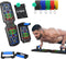 Hulser Push up bord - 14 in 1 - Met 10 weerstandsbanden - Grips - Bars - Steun - Parallettes board - Fitness plank - Opdrukken trainingsbord - Thuis sporten - Home workout - Elastiek