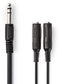 Nedis CAGP23110BK02 - 6.35mm stereo splitter kabel - 20cm - Zwart
