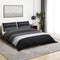 vidaXL - Dekbedovertrekset - 200x200 - cm - katoen - zwart - en - wit