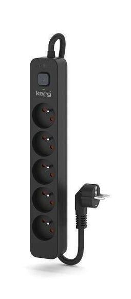 KERG stekkerdoos - 4 stopcontacten 16A - met stroomonderbreker - 5m