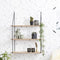 LIFA LIVING Wandrek - Industrieel - 3 planken - Zwart