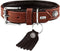 HUNTER 55 Bison lederen halsband Cody, medium, donkerbruin