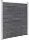 vidaXL - Schuttingset - 1 - vierkant - en - 1 - schuin - 273x186 - cm - HKC - grijs