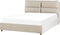 BATILLY - Tweepersoonsbed - Lichtbeige - 140 x 200 cm - Fluweel