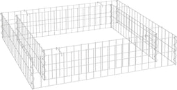 vidaXL - Gabion - plantenbak - verhoogd - 100x100x20 - cm - gegalvaniseerd - staal