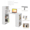 Esituro Bureau - 120x55x120cm - Bureau met opbergruimte en boekenkast - Wit