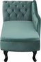 NIMES - Chaise longue - Mintgroen - Linkerzijde - Fluweel