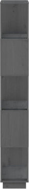 vidaXL - Boekenkast/kamerscherm - 80x25x163,5 - cm - massief - grenenhout - grijs