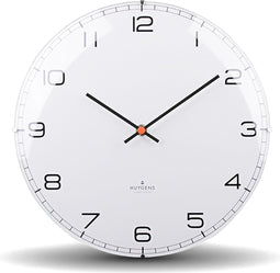 Huygens - Dome25 Arabic - Wit - Wandklok - Stil - Quartz uurwerk