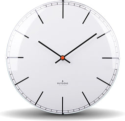 Huygens - Dome25 Index - Wit - Wandklok - Stil - Quartz uurwerk