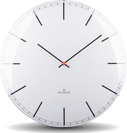 Huygens - Dome45 Index - Wit - Wandklok - Stil - Quartz uurwerk