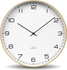 Huygens - Wood 35 Arabic - Wit - Wandklok - Stil - Quartz uurwerk