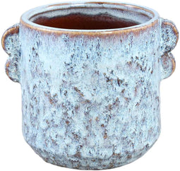 PTMD Shay Bloempot - 17 x 14 x 14 cm - Keramiek - Blauw