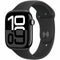 Apple Watch Series 10 - Smartwatch - 46mm GPS + Cellular Aluminium Sportbandje M/L Zwart (1 stuk)