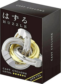 Huzzle Puzzel Cast Cyclone Junior Zink Zilver/goud 4-delig