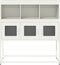 vidaXL - Dressoir - 100,5x39x107 - cm - koudgewalst - staal - wit