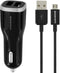 Mobiparts Car Charger - Dual USB 2.4A met Micro USB Kabel - Smart IC - Zwart