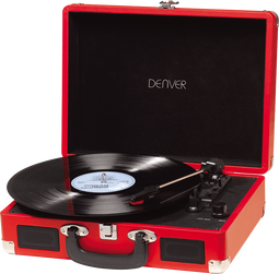 Denver VPL-120 - USB Platenspeler met Ingebouwde Speakers - Rood