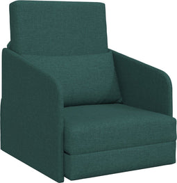vidaXL - Vloersofa - Bed - 2-in-1 - Donkergroen - 65x80x83 - cm