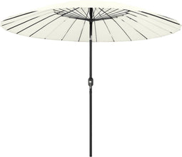 vidaXL - Parasol - met - aluminium - paal - 270 - cm - zandwit