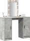 vidaXL - Kaptafel - met - LED - Verlichting - Beton - Grijs - 102x33x135 - cm