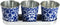 Portuguese metal flower pots on zinc tray - Portuguese metal flower pots on zinc tray