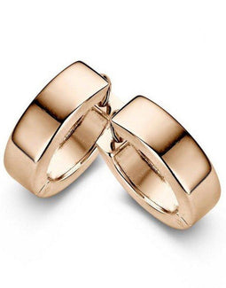 Casa Jewelry Oorringen Wals Medium - 14kt Roségoud Verguld - Luxe Scharniersluiting
