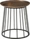 RENEW Iron side round table w alu top 41x41x43