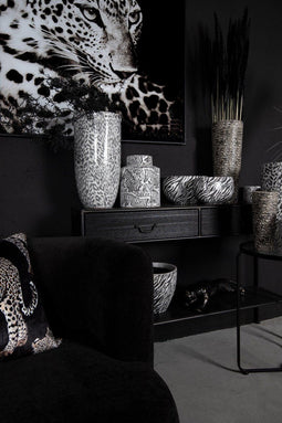 PTMD Sebra Ovale Bloempot - 23x13,5x14 cm - Keramiek - Wit