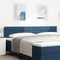 vidaXL - Hoofdbord - Lijnen - Ontwerp - Blauw - 200 - cm - Stof