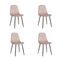 Mica Decorations Montelli Eetkamerstoel - Set van 4 - Velvet - Lichtpaars - 85 cm hoog (4 stuks)