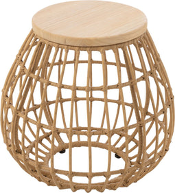 J-Line bijzettafel Mand Buiten - rotan/hout - naturel