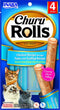 Inaba Churu Rolls - Kattensnack - Kip Tonijn Jacobsschelp 15 g 4 sticks - 1st