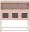 vidaXL - Dressoir - 100,5x39x107 - cm - koudgewalst - staal - roze