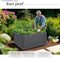 tectake® Blomma - Verhoogde Plantenbak - Verzinkt Staal - Ergonomisch - 120 x 100 x 56 cm - Antraciet