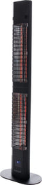Sunred – Valencia - Dark lijn - Zwart – Staand model - Terrasverwarmer – Carbon rosé goud technologie - 3000W – ECO – 3 Standen - Afstand bestuurbaar - Elektrische heater