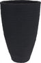 Homestyle Bloempot Geribbeld - Bloempotten - 39x39x60 cm Antraciet
