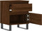 vidaXL - Nachtkastje - 40x35x50 - cm - bewerkt - hout - bruin - eikenkleur