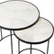 Atmooz - Bijzettafel Townsville (set van 2) - Rond - Binnen - Interieur -Wit marmer - Hoogte 48cm - Metaal en marmer
