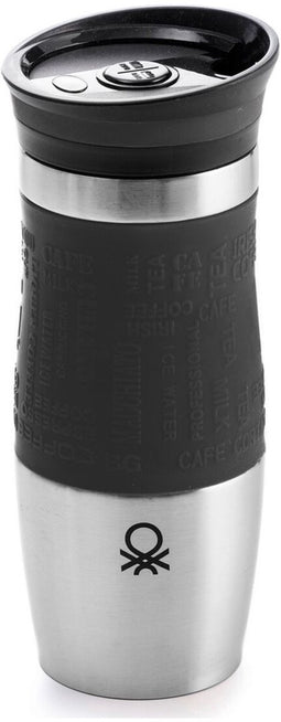 Thermos Benetton Zwart Roestvrij staal Wit 500 ml (400 ml)