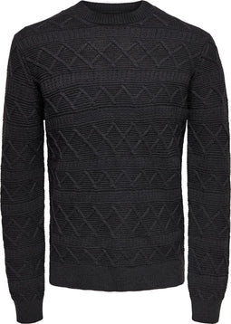 ONLY & SONS ONSWADE REG 5 STRUC MOCK NECK KNIT - Gebreide pullover - Rolkraag - Maat S