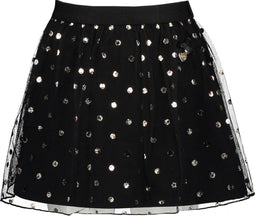 Le Chic - Meisjes Rok - Luipaarddetails - Zwart - Maat 104