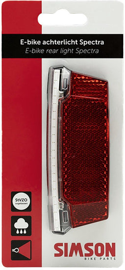 Simson E-bike bagagedrager achterlicht Spectra 6-48V
