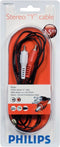 Philips SWA2527W - Stereo Y-kabel - 3,5 mm naar 2 RCA - 1,5 m - Zwart