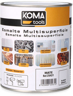 Acryllak Koma Tools Wit Mat 750 ml